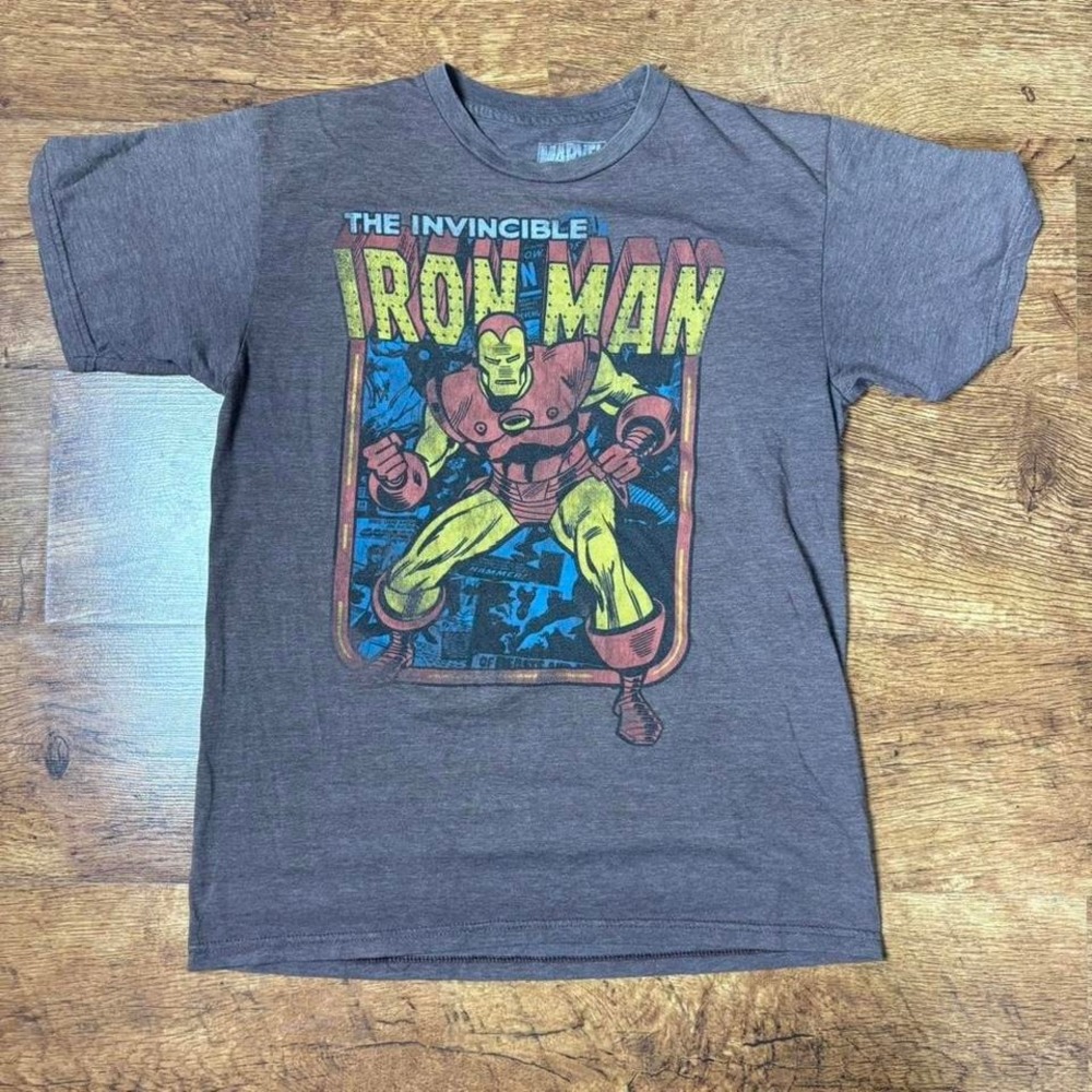 Marvel Iron Man brown t shirt